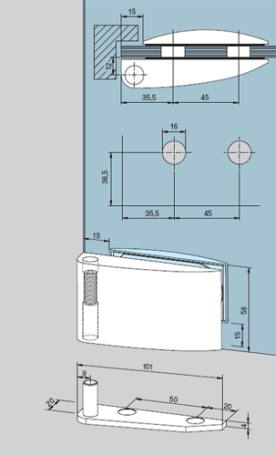 Scharnieren Dorma arcos-luxit